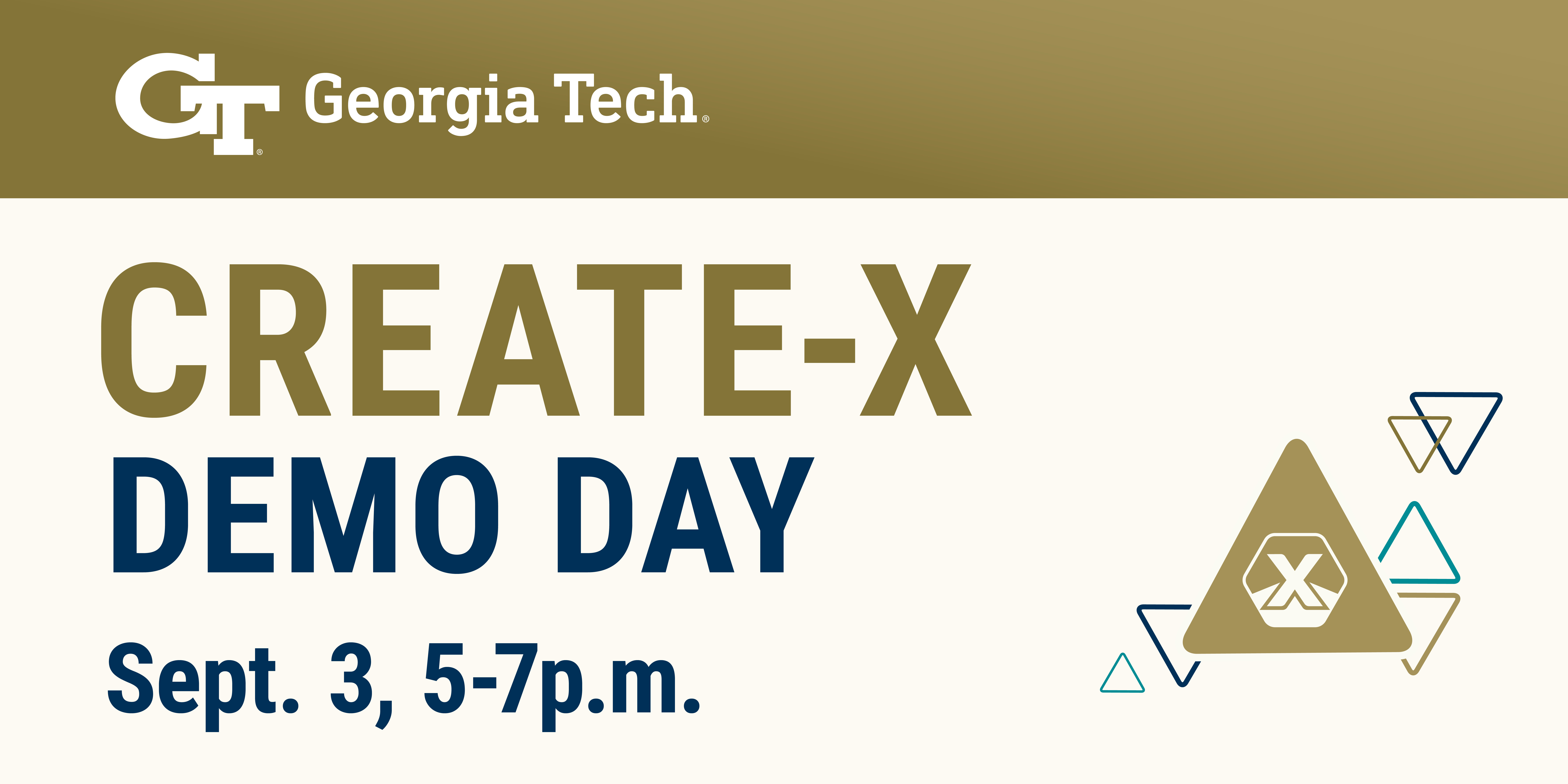 Create-X Demo Day, Sept. 3, 5-7pm